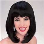 CHEERLEADER / FLAPPER WIG - BLACK