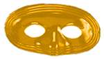 GOLD PLASTIC DOMINO MASK