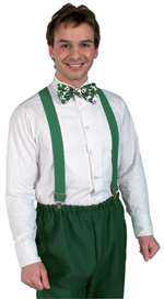 GREEN CLOWN SUSPENDERS