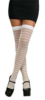 METALLIC THIGH HIGHS WHITE/GOLD