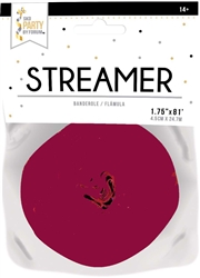 Maroon/Burgundy 81' Crepe Paper Streamer