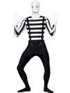Mime Second Skin Large Adult Costume