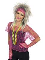 Neon Pink Lace Net Vest