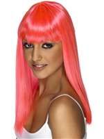 Glam Long Neon Pink Wig