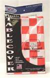 Red/White Checkered Tablecover - Plastic