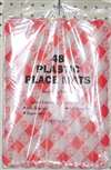 Red Gingham Placemats - Plastic
