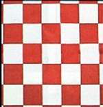 Red/White Checkered Tableskirt - Plastic