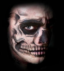 Skull Face Temporary Tattoo