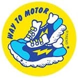 Way To Motor Old Shoe Scratch N Sniff Stickers