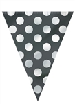 Black Dots Flag Banner 12Ft Plastic