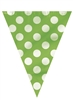 Lime Green Dots Flag Banner 12Ft Plastic