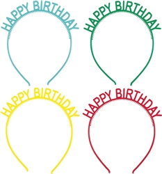 Happy Birthday Colorful Headband
