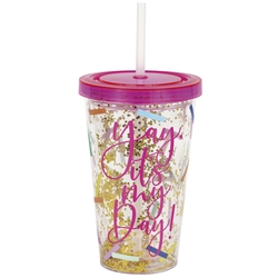 Pink Sprinkles Happy Birthday 16oz Tumbler