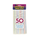 Striped Flex Straws