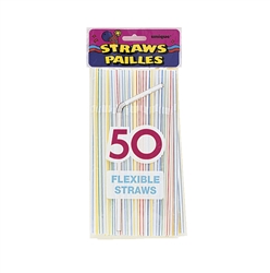 Striped Flex Straws