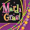 Mardi Gras Beads Luncheon Napkins