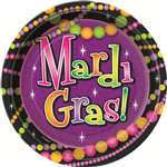 Mardi Gras Beads 7in. Plates