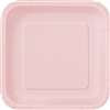 Pastel Pink 9 inch Square Plates - Value Priced