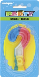 Rainbow Question Mark Birthday Candle