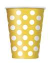 Sunflower Yellow Dots 12oz Cups