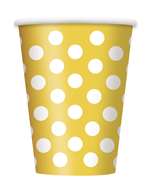 Sunflower Yellow Dots 12oz Cups