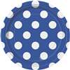 Royal Blue Polka Dots 7in Plates