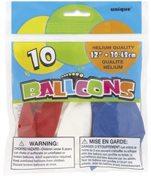 Red, White, and Blue Balloon 10 Pack