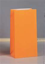 Orange Paper Bags - 12 Pack