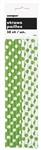 Lime Green Polka Dots Paper Straws - 10 Count