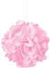 Pink 9" Pom Pom Tissue Puff Decorations - 3 Pack