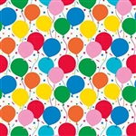 Colorful Balloons Gift Wrap - 30" x 5 ft