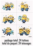 Despicable Me Minions Temporary Tattoos
