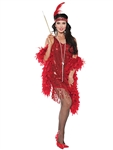 Swingin' Red Flapper Adult Costume - Large