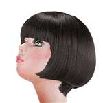 Eve - Black Flapper Wig