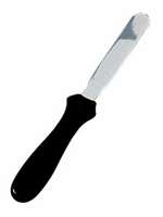 Straight Black Spatula - 8  Comfort Grip