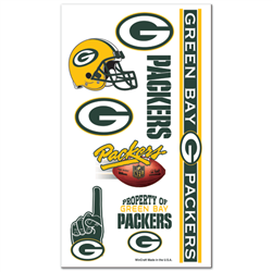 Green Bay Packers Tattoos Sheet