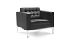 Piazza - Black Leather Lounge Chair