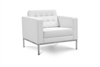 Piazza - White Leather Lounge Chair