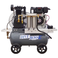 American Diving Supply w/ 10 hp Yanmar Diesel Low Pressure Air Compressor 25.8 CFM @ 175 psi w/ Filtration & 30 Gal Volume Tank