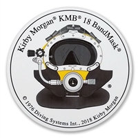 Kirby Morgan KMB 18B Bandmask Front View Hang Tag Circular Sticker