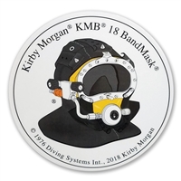 Kirby Morgan KMB 18B Bandmask Side View Hang Tag Circular Sticker