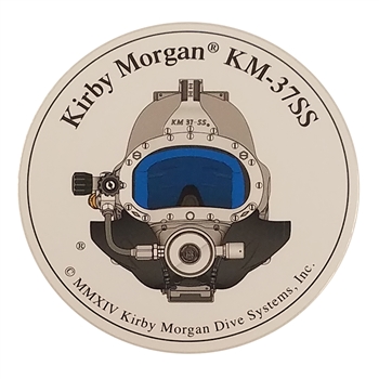 Kirby Morgan KM 37 SS Front View Circular Sticker