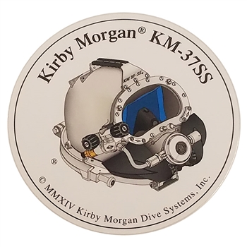 Kirby Morgan KM 37 SS Side View Circular Sticker