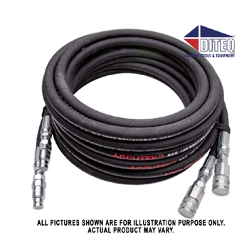 DITEQ 100ft Pair Hydraulic hoses 1/2" & 3/4" Return, W/ Flush-Face Fittings