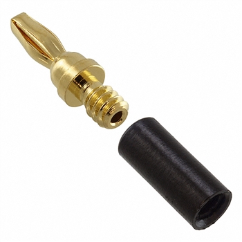 Black Rock Mini Banana Plug, Black, 1 pin