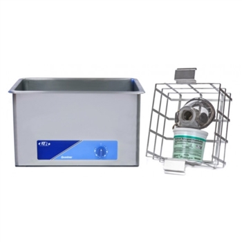 L & R Ultrasonics SCBA Quantrex 650 Ultrasonic Cleaning System (6.5 Gal) w/Timer, Drain, Cleaning Rack & Disinfectant Cleaning Packets