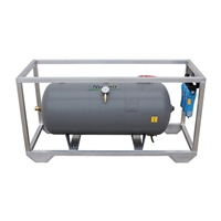 Nuvair Framed 30 Gallon Horizontal ASME 200 Psi Volume Tank With Filtration