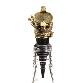 Divers Gifts & Collectables Kirby MorganÂ® SuperliteÂ® Diving Helmet Wine / Oil Bottle Stopper - Antique Gold