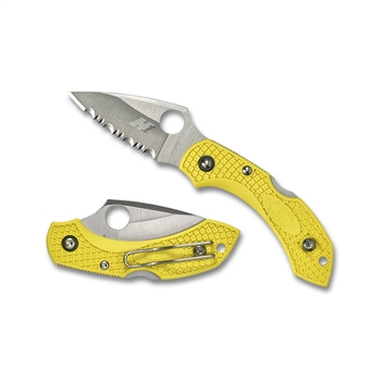 Spyderco Dragonfly 2 Salt Knife - H2 Steel Blade, Yellow FRN Handle