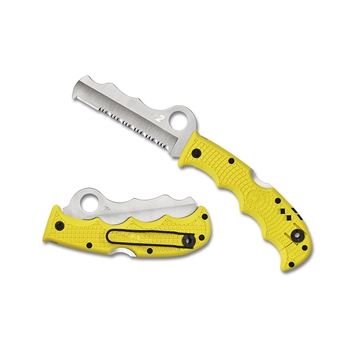 Spyderco Assist Salt Knife - H2 Steel SpyderEdge Blade, Yellow FRN Handle